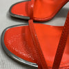 DKNY Women's Open Toe Diaganol Strap Heel Heeled Sandal High Sand 10M Orange