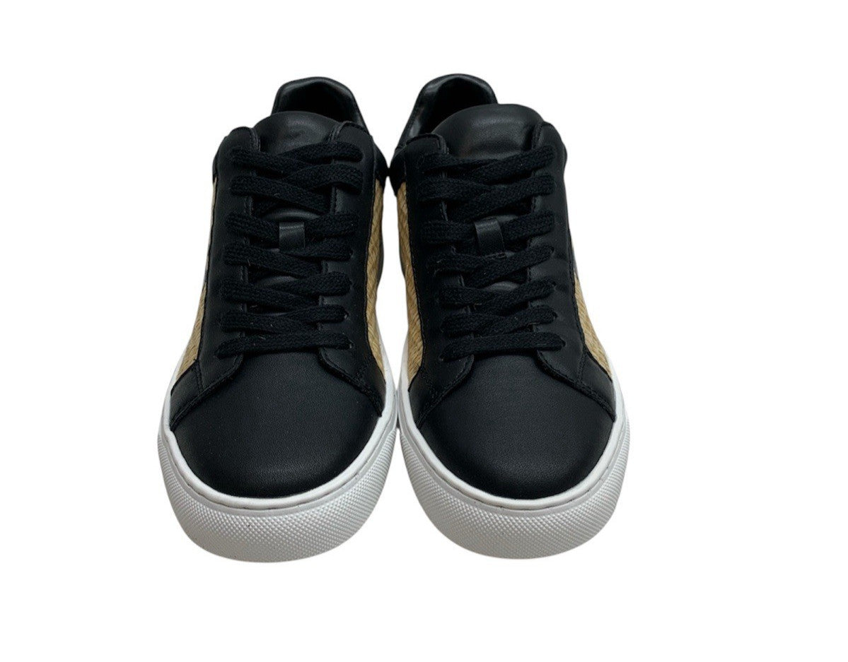 DKNY Abeni Arch Raffia Women's Low-Top Sneakers Black K2431626 Casual Size 6.5