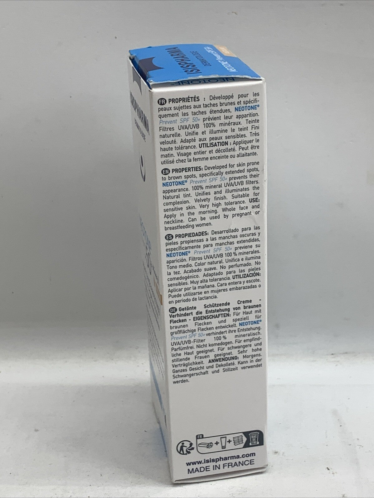 Isispharma Neotone Prevent Spf 50 plus Mineral Medium Shade Tinted Cream 30ml