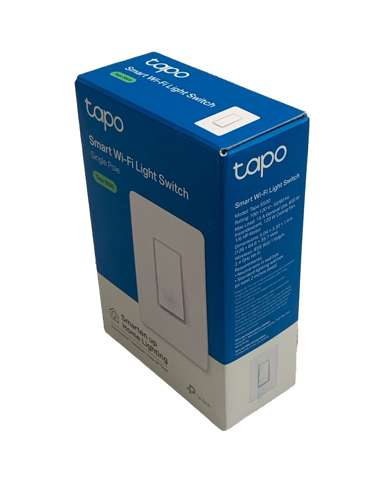 TP-Link Smart Light Switch, Single Pole Neutral Wire Required 2.4GHz Wi-Fi White