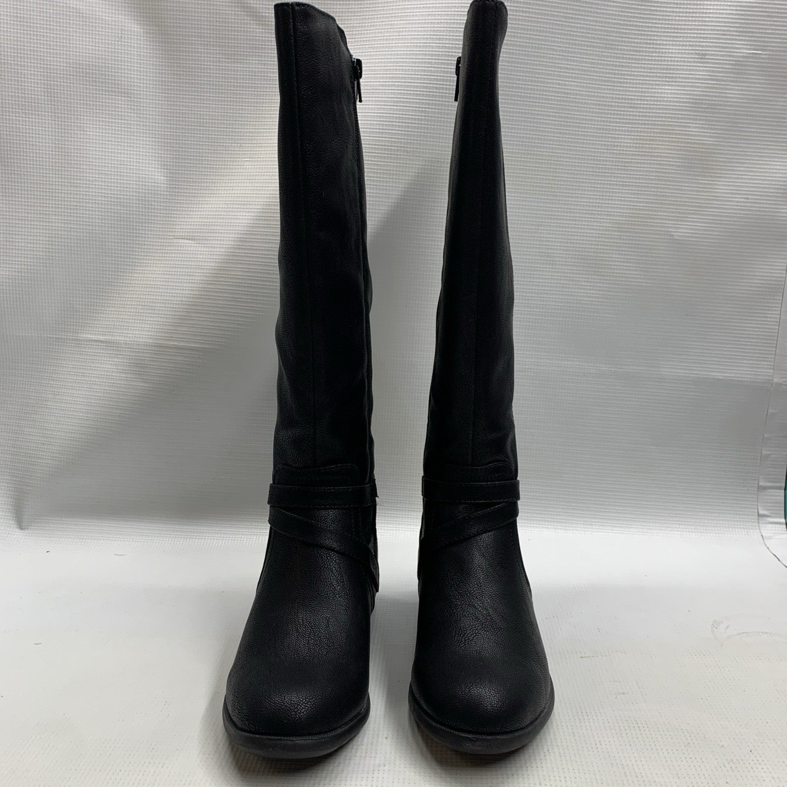 LifeStride Xtrovert-WC Women's Size 6.5 WC Black Leather Zipper Knee High Boots
