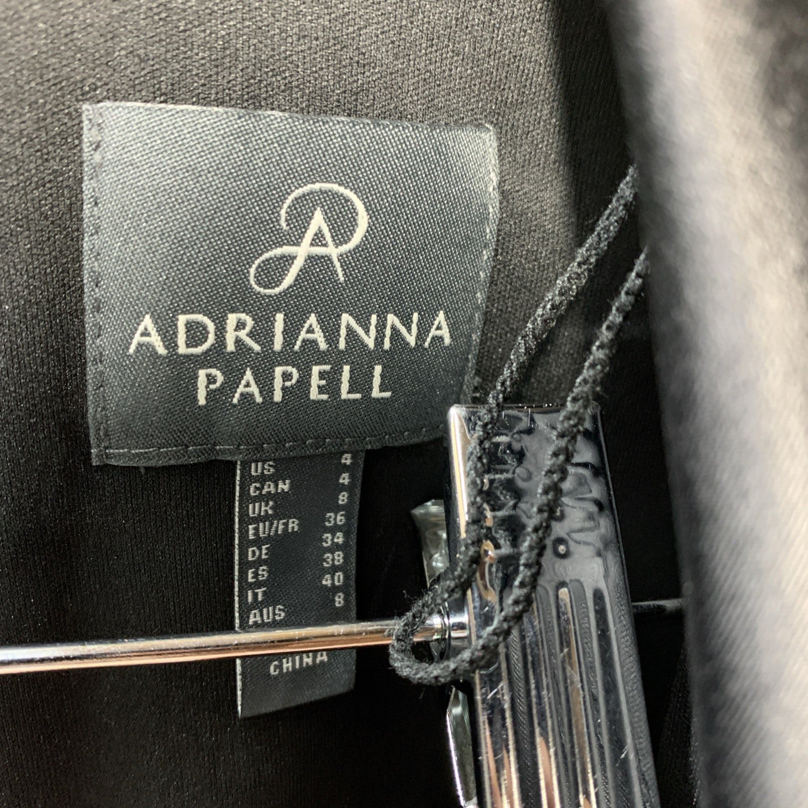 Adrianna Papell AP1D102894 Women's Long-Sleeve Creepe Tuxedo Jumpsuit Black 4