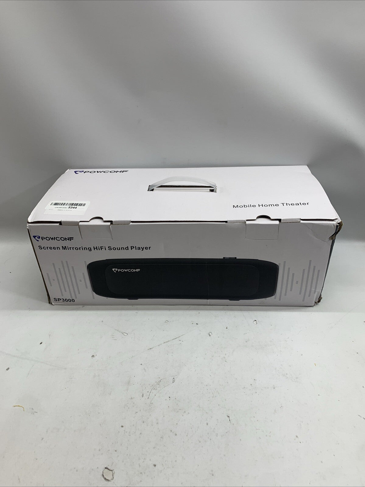 POWCONF SP3000 Screen Mirroring AUX HiFi Sound Player Karaoke System In Black