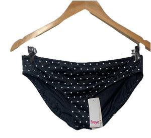 Freya Women's Jewel Cove Bikini Brief Black/White Underwear Swimwear Size Medium