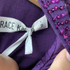 Grace Karin Women's Medium Purple Sequin Long Sleeve Pullover Blouse Sparkly