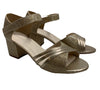 Touch Up Foster Womens' Heeled Sandals Gold 4679W Size 9W Hook & Loop Open Toe