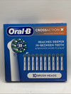 Oral-B Electric Toothbrush Replacement Brush Heads Crossaction X White - 10 Pack