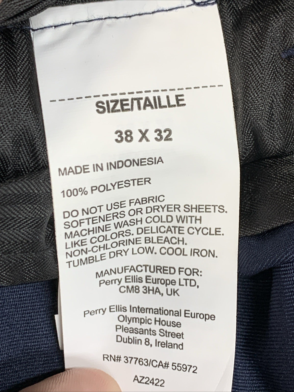 Perry Ellis Men's Modern Fit Portfolio Performance Dress Long Pants Size 38x32