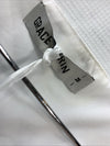 GRACE KARIN Blouse Women Swiss Dot A-Line Tops Short Sleeve V-Neck Size M White
