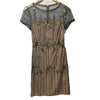 Adrianna Papell Womens Beaded Short Dress Party Cocktail Special Occasion Size 2
