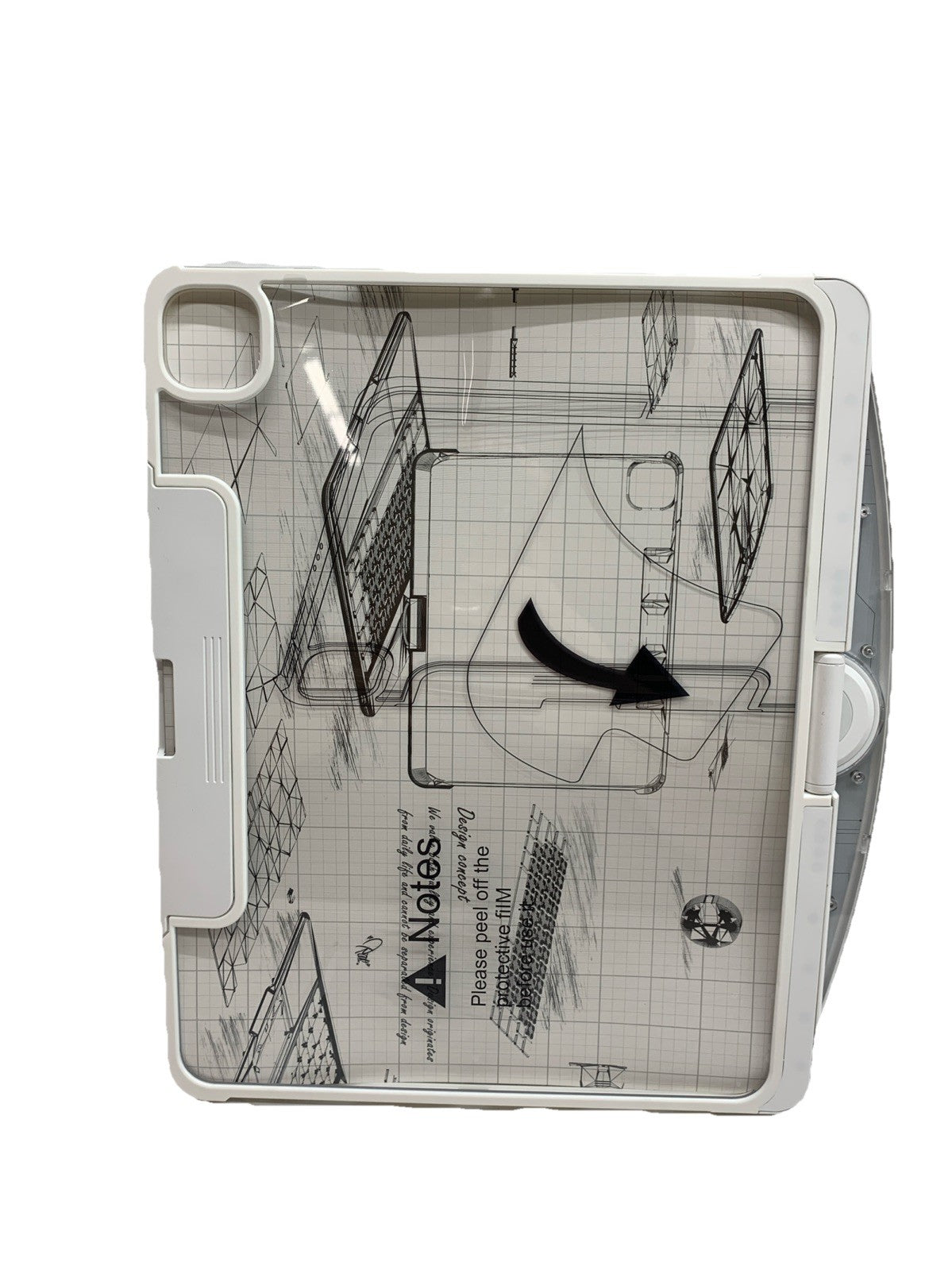 Transparent Case with Keyboard for 2024 iPad Pro 11-in.(M4) Transparent white