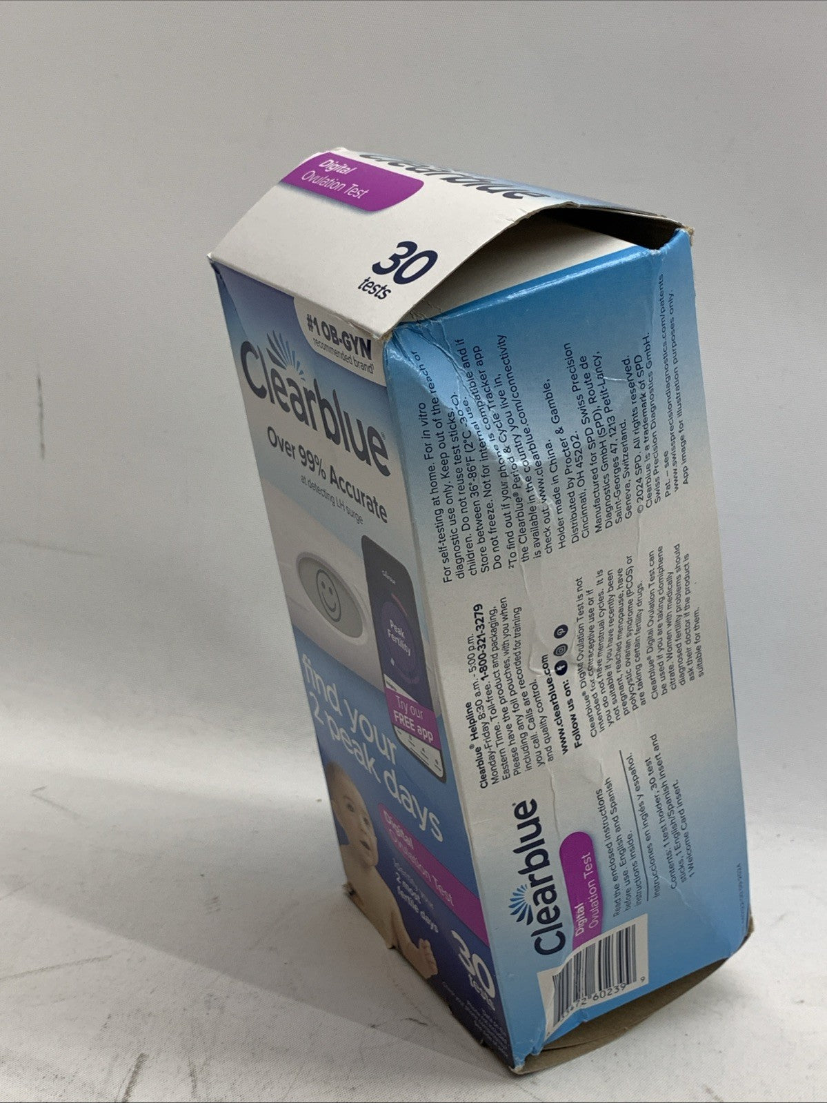 Clearblue Digital Ovulation Test Kit 30 Tests Early Detection Detect LH Surge