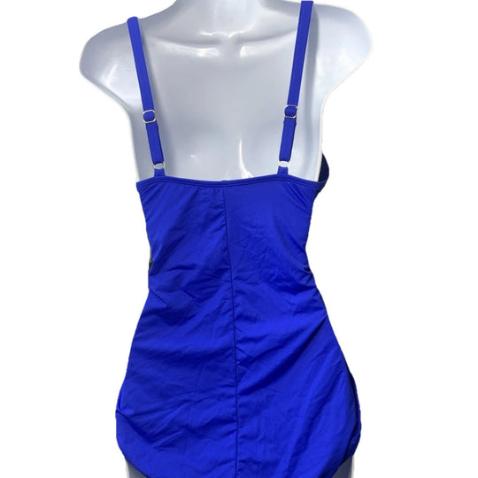 La Blanca Women's Island Goddess Lingerie One Piece Swimsuit Sapphire Size 18W