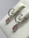 Swarovski Women's Stilla Attract Drop Earrings Pear Cut 5723566 Rose Jewelry