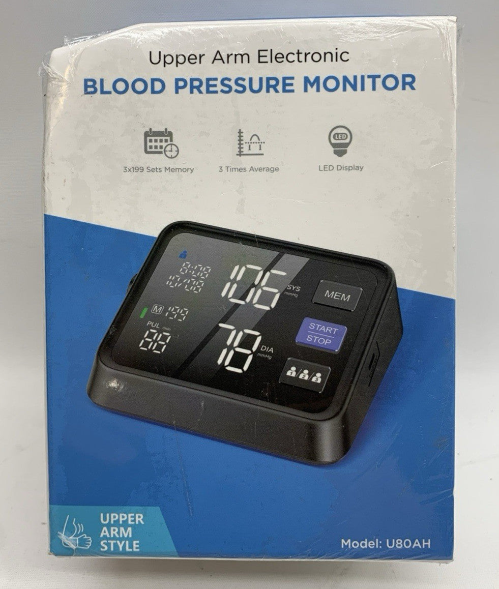 VERWINT Upper Arm Style Electronic Blood Pressure Monitor U80AH LED Display