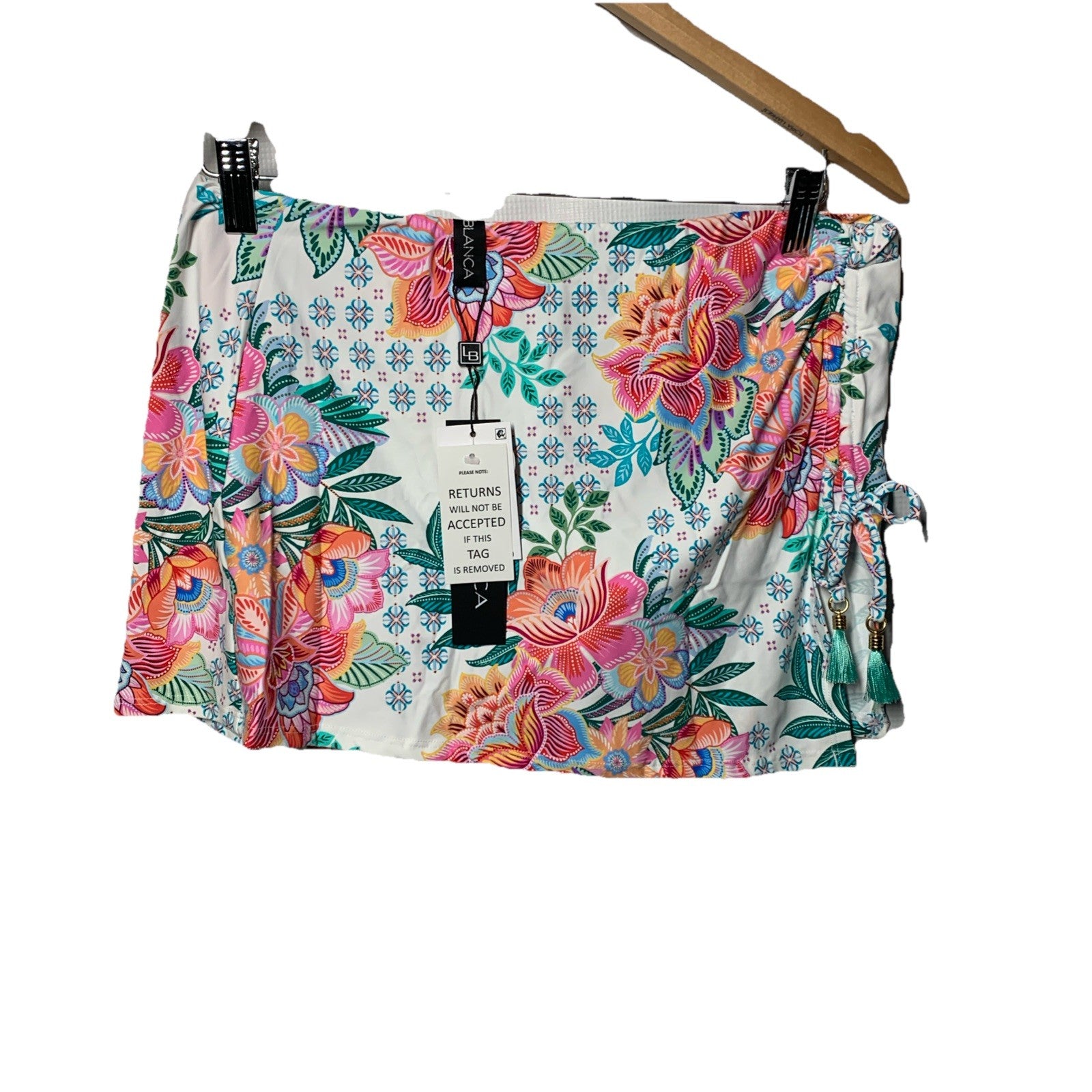 La Blanca LB5SW92 Island Goddess Tunnel Skirted Swim Bottom Size 10 Swimwear