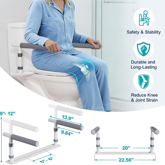 Toilet Safety Rails Seniors Height Adjustable Toilet Safety Frame Grab 500 LBs