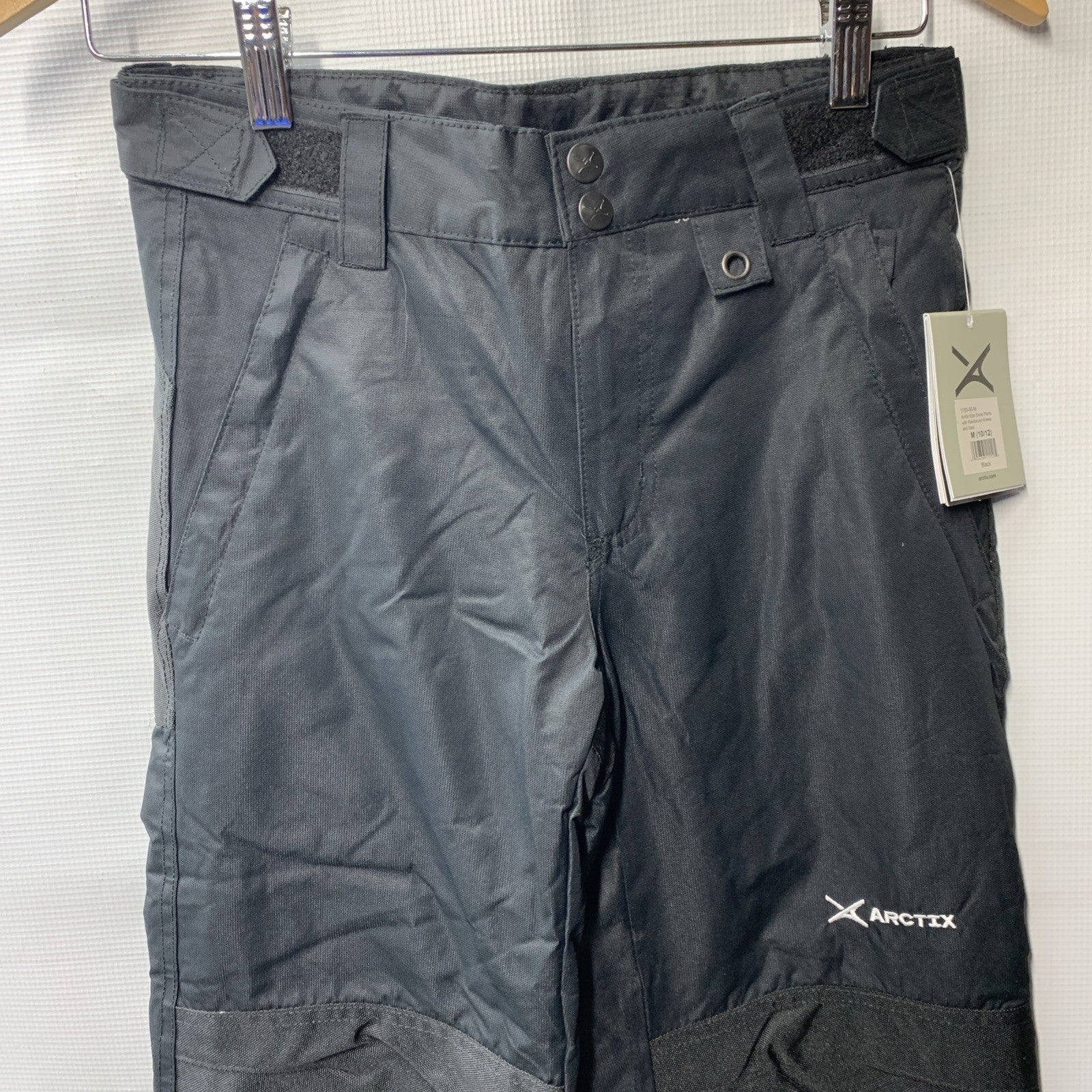 Arctix Kids Insulated Black Snow Pants M (10/12) for skiing, snowboarding, sled