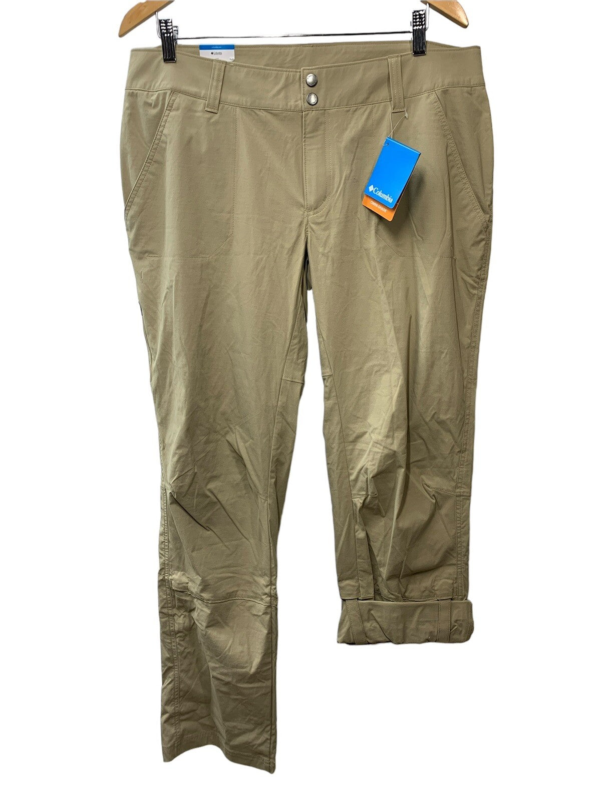 Columbia Active Fit Omni-Shield Convertible Woman’s Tan Pants 16 Long AL8761-265
