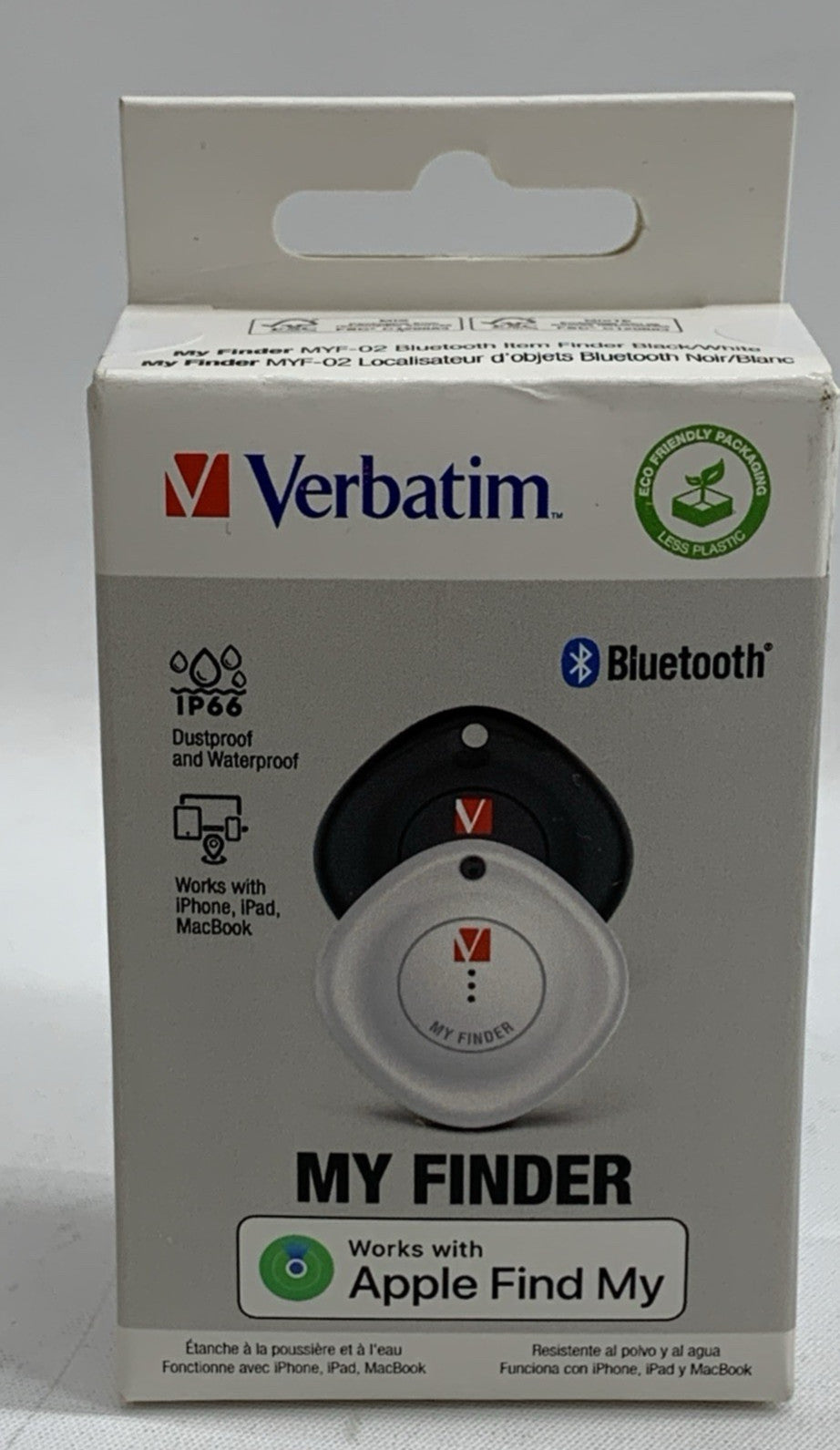 My Finder Bluetooth Tracker Black/White 32131 Dustproof and Waterproof - 2 Pack