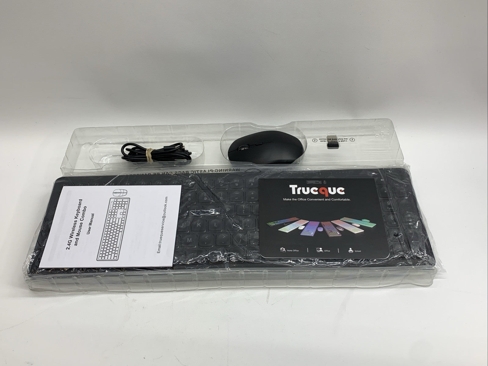 Wireless Keyboard and Mouse, Rechargeable Bluetooth Key Board Mouse Combo RGB