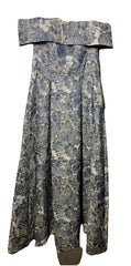 Alex Evenings Womens Formal Ballgown Dress Floral Off-shoulder w/Pockets Size 10
