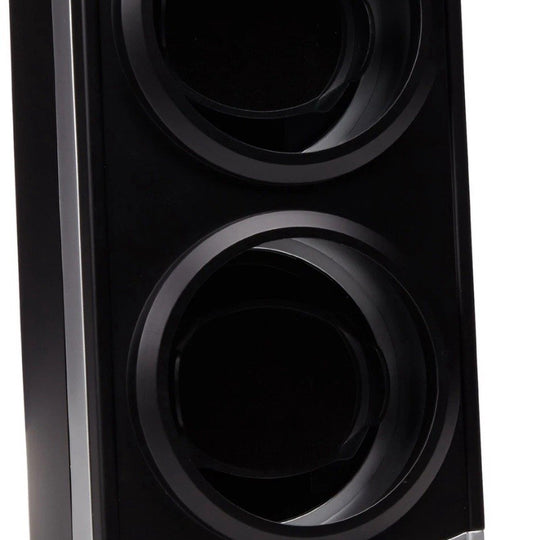 Diplomat Double Metallic Silver / Black Watch Winder with Built In IC Timer