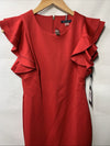 Tommy Hilfiger Casual Sheath Dress with Flutter Sleeves in Scarlet Red Size 6P