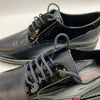 Marc Joseph Black Nappa Patent Columbus Shoes Circle Oxfords Size 6.5 Lace-up