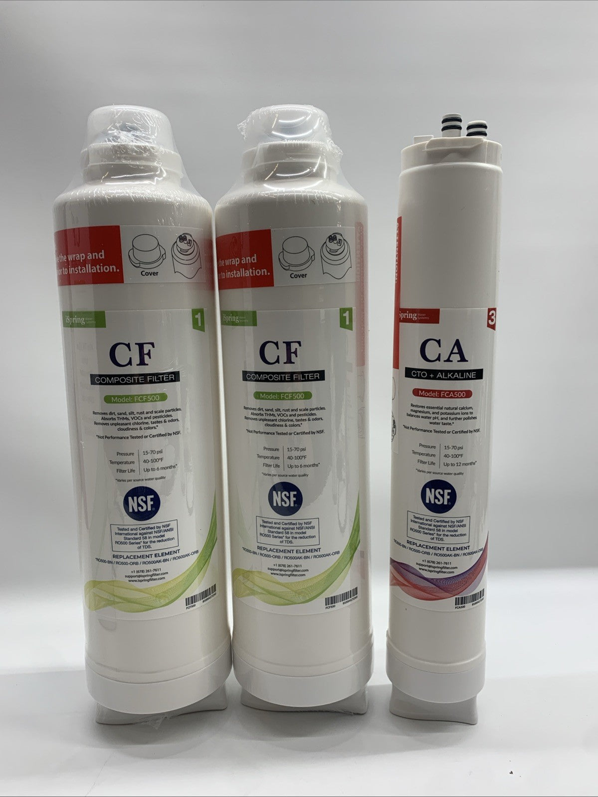 iSpring FCA500 Carbon Alkaline Composite Filter Replacement Cartridge for RO500