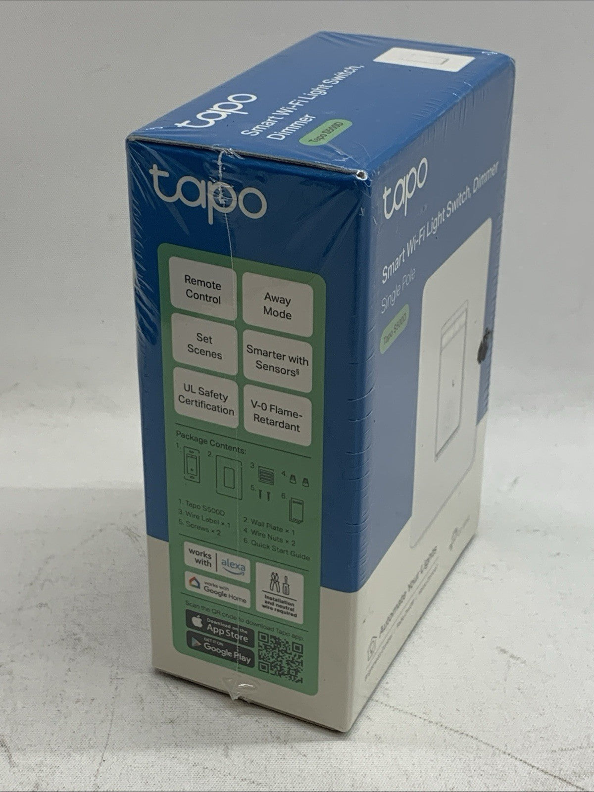 TP-Link Tapo S500D Smart 2.4GHz Wi-fi Light Dimmer Switch, Single Pole White