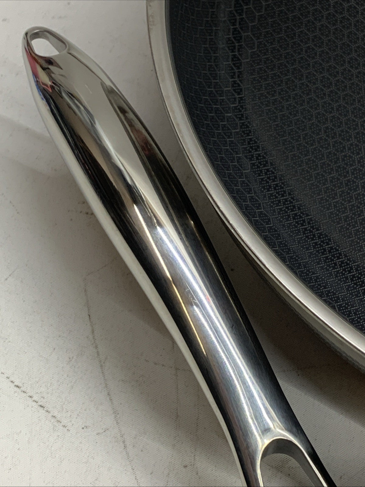 HexClad Hybrid 7-Piece Cookware Pan Set 8” 10” 12” w/Cover Lids & 12” Wok - USED