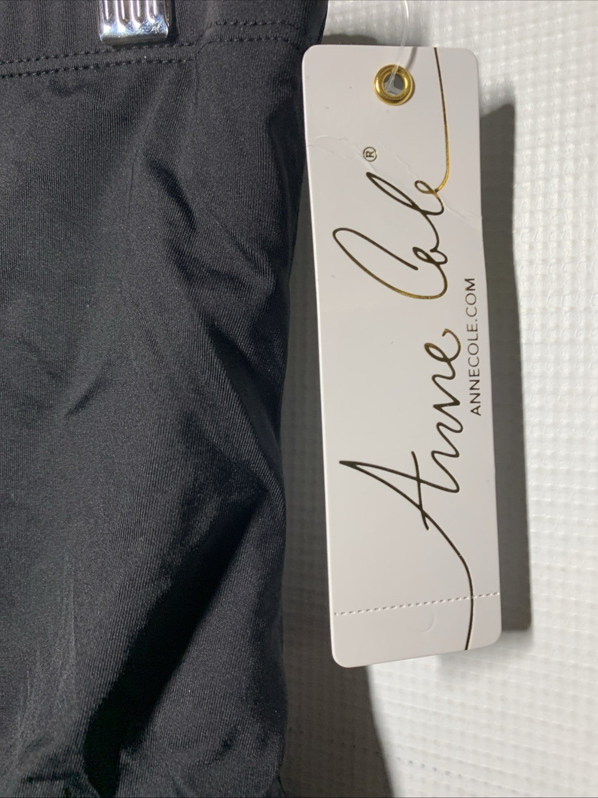 Anne Cole Women's Tummy Control Swim Bottom Black Pull-on Seamless Size Medium