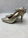 Linea Paolo Women's Chantal Slingback Heels Shoes Size 8.5M Gold Pointed Toe