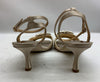Badgley Mischka Women's Nimah Kitten Heel Sandal Heeled Nude Size 9 Open Toe