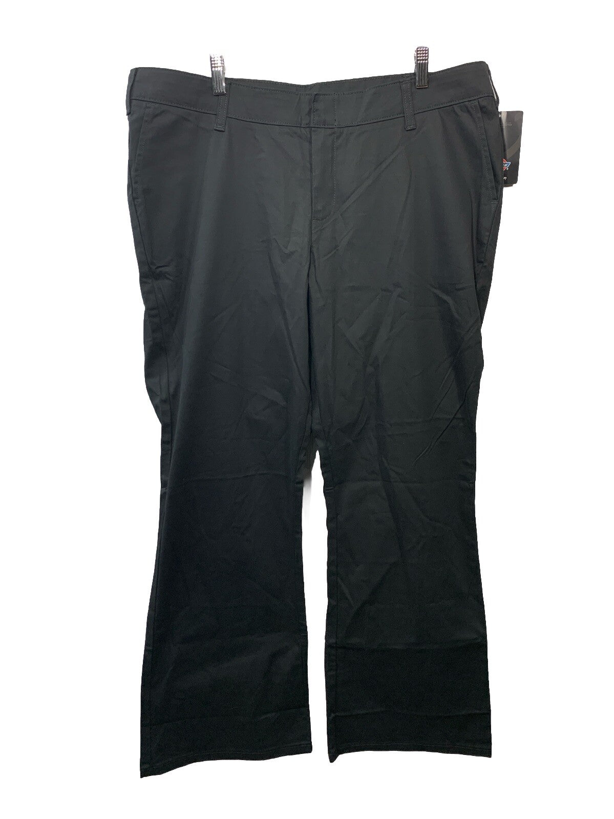 Dickies Women's Slim Fit Bootcut Long Pants Black Size 18R HTW241 Stretch Fabric