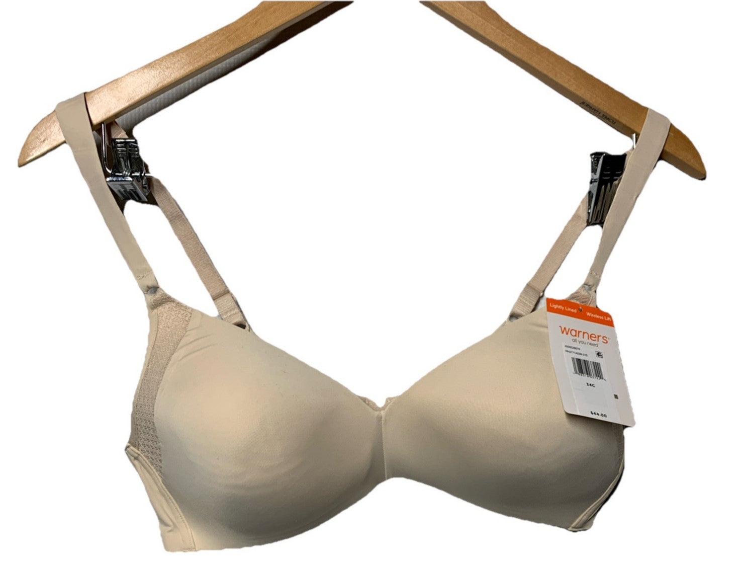 Warner's Women's Bra Wireless Lift Lightly-Lined Back-smoothing RN2771 Size 34C