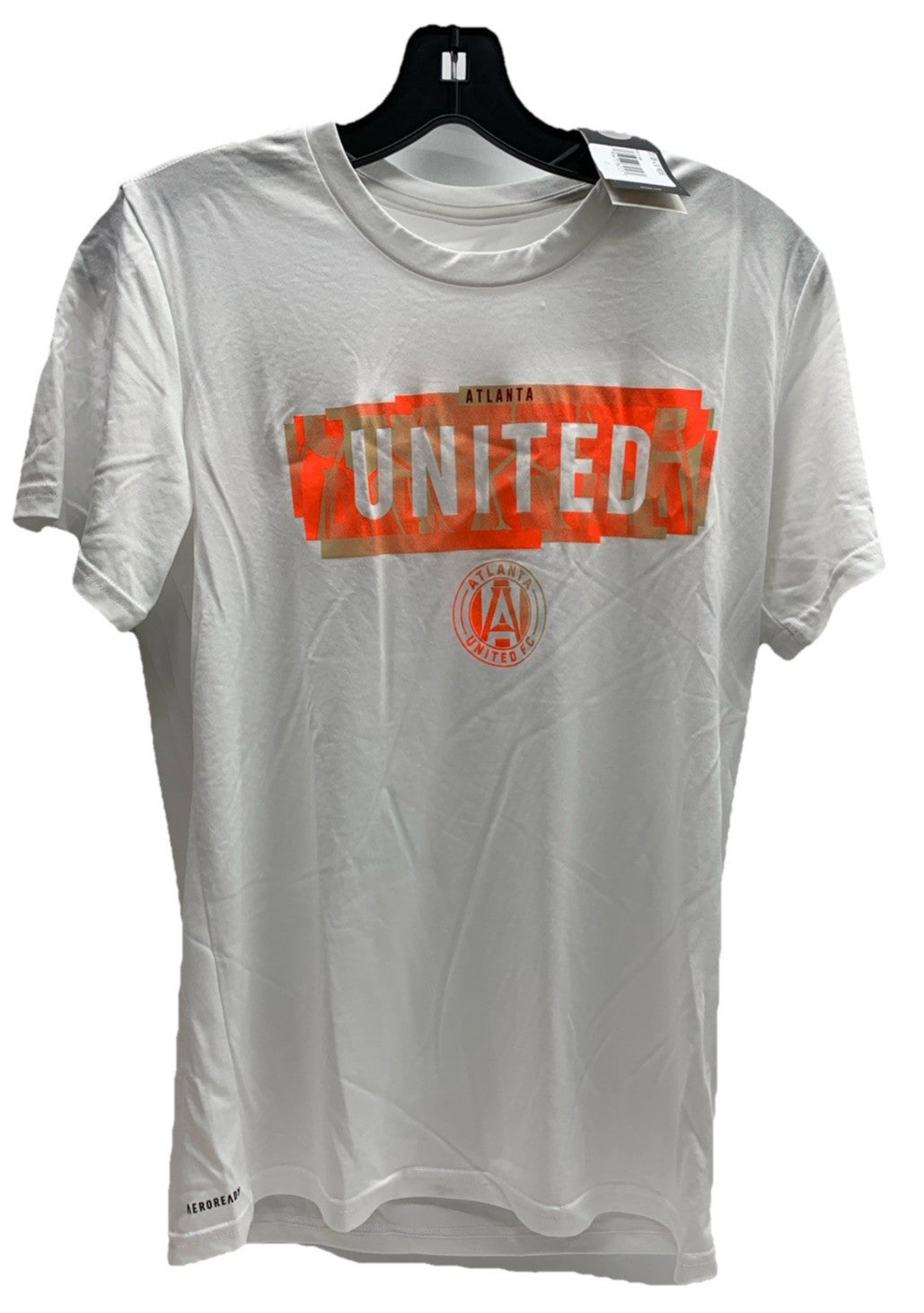 Atlanta United adidas Aeroready Short Sleeve Shirt Men's White Small Tall Crew N