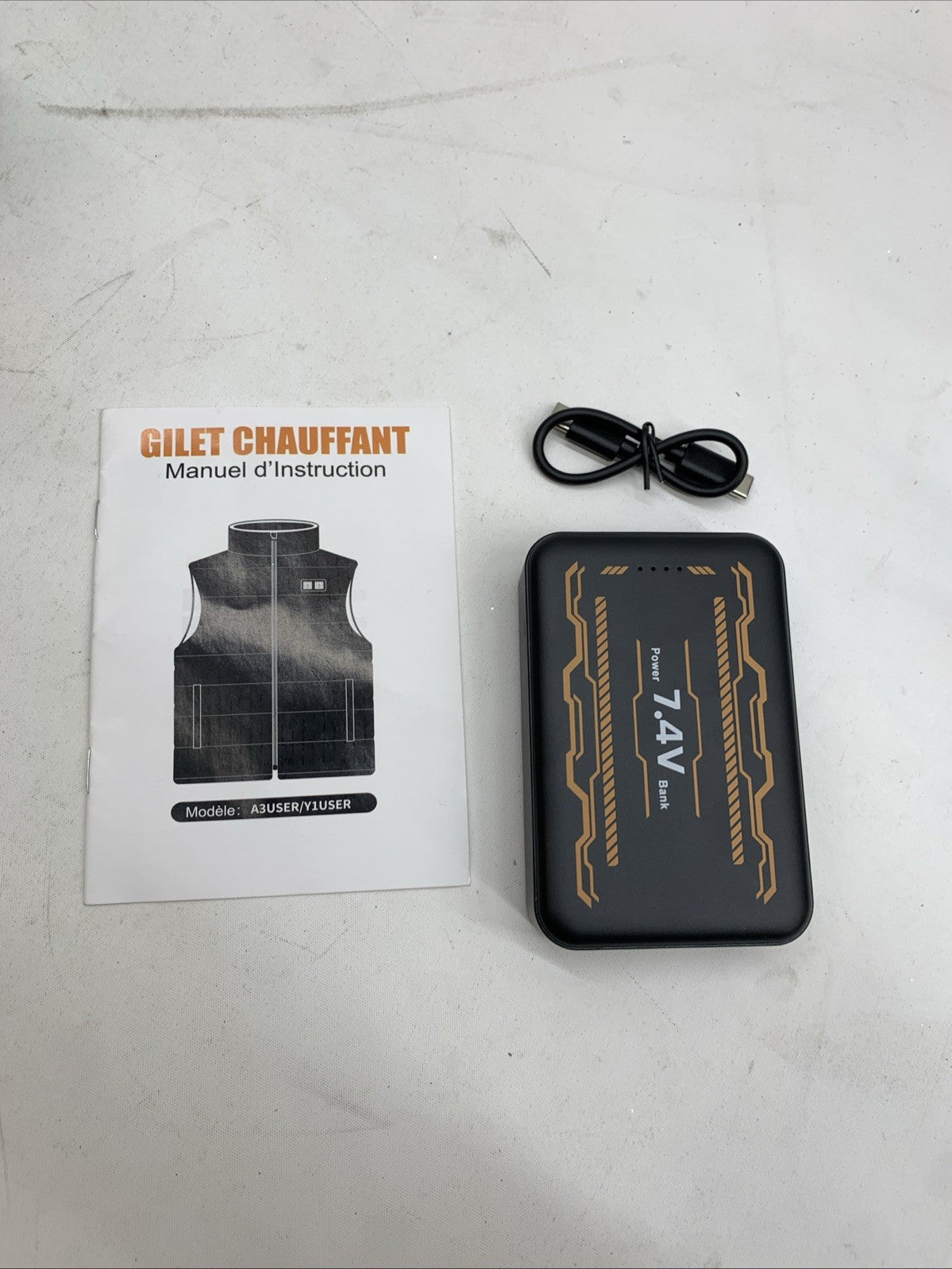 LABCOOL Unisex Heated Vest Size XL Sleeveless Full Zip with 7.4V Battery Pack