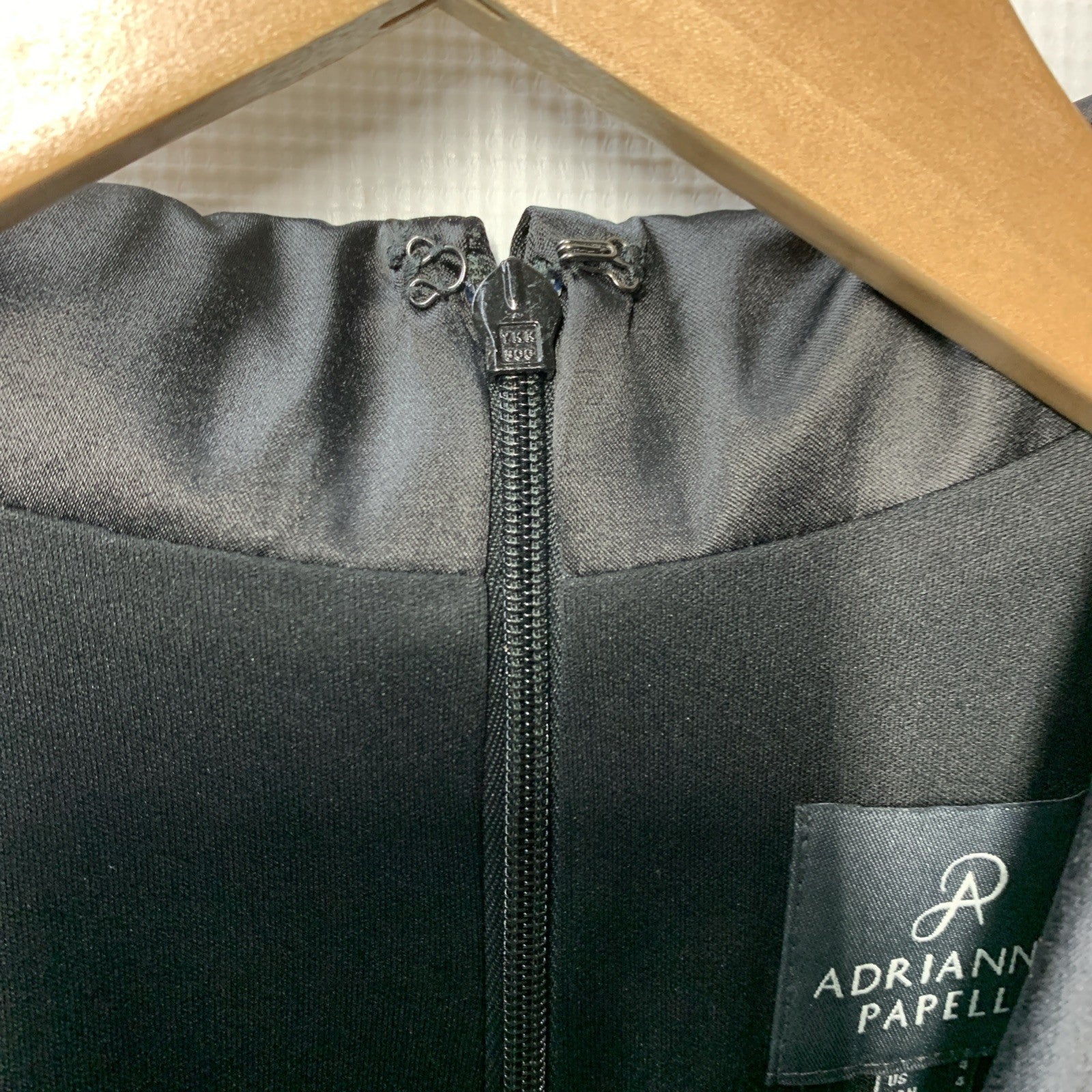 Adrianna Papell AP1D102894 Women's Long-Sleeve Creepe Tuxedo Jumpsuit Black 4