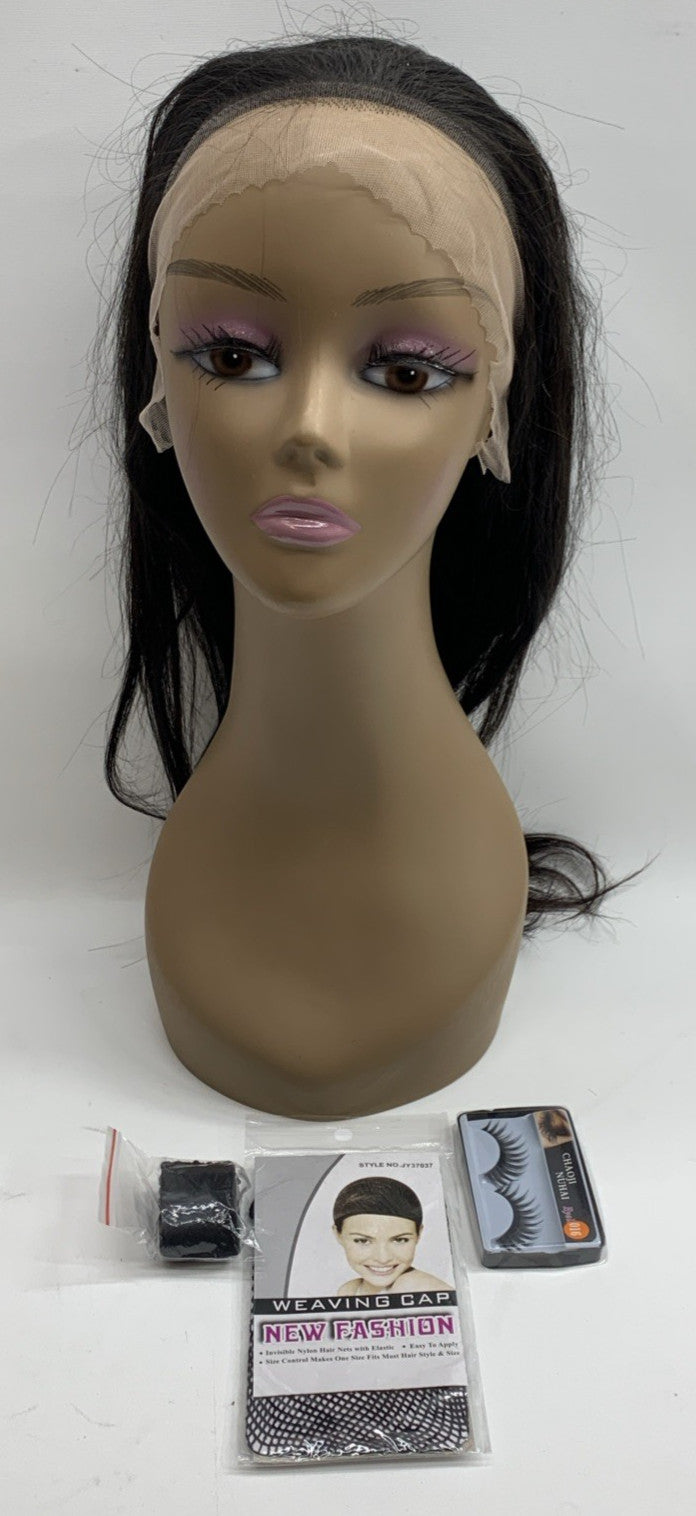 13x6 Women Lace Front Wigs Human Hair 200 Density Straight HD Lace 26 Inch Black