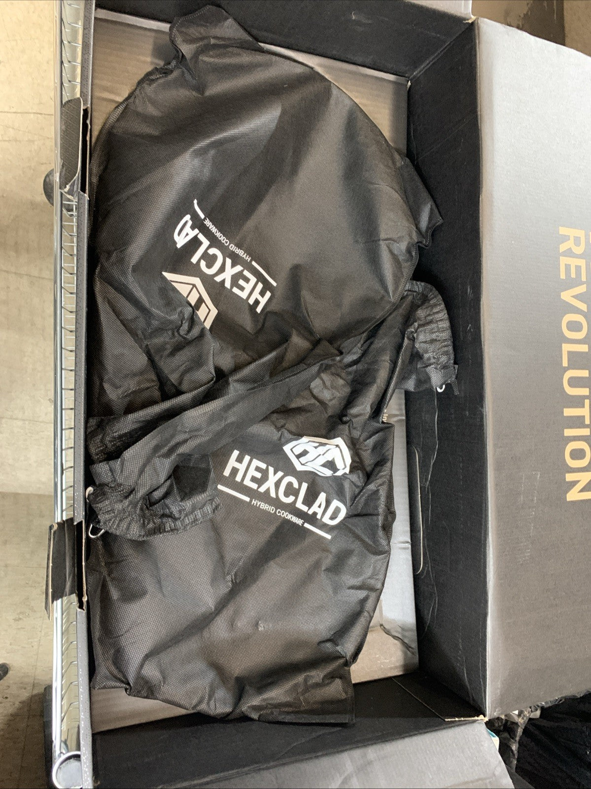 HexClad Hybrid Nonstick 7-Piece Cookware Cooking Pan Set with Lids & Wok - USED