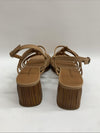 Lucky Brand Womens Bassie Buckle Faux Leather 0310LK1650 Heels Shoes Tan 6.5M
