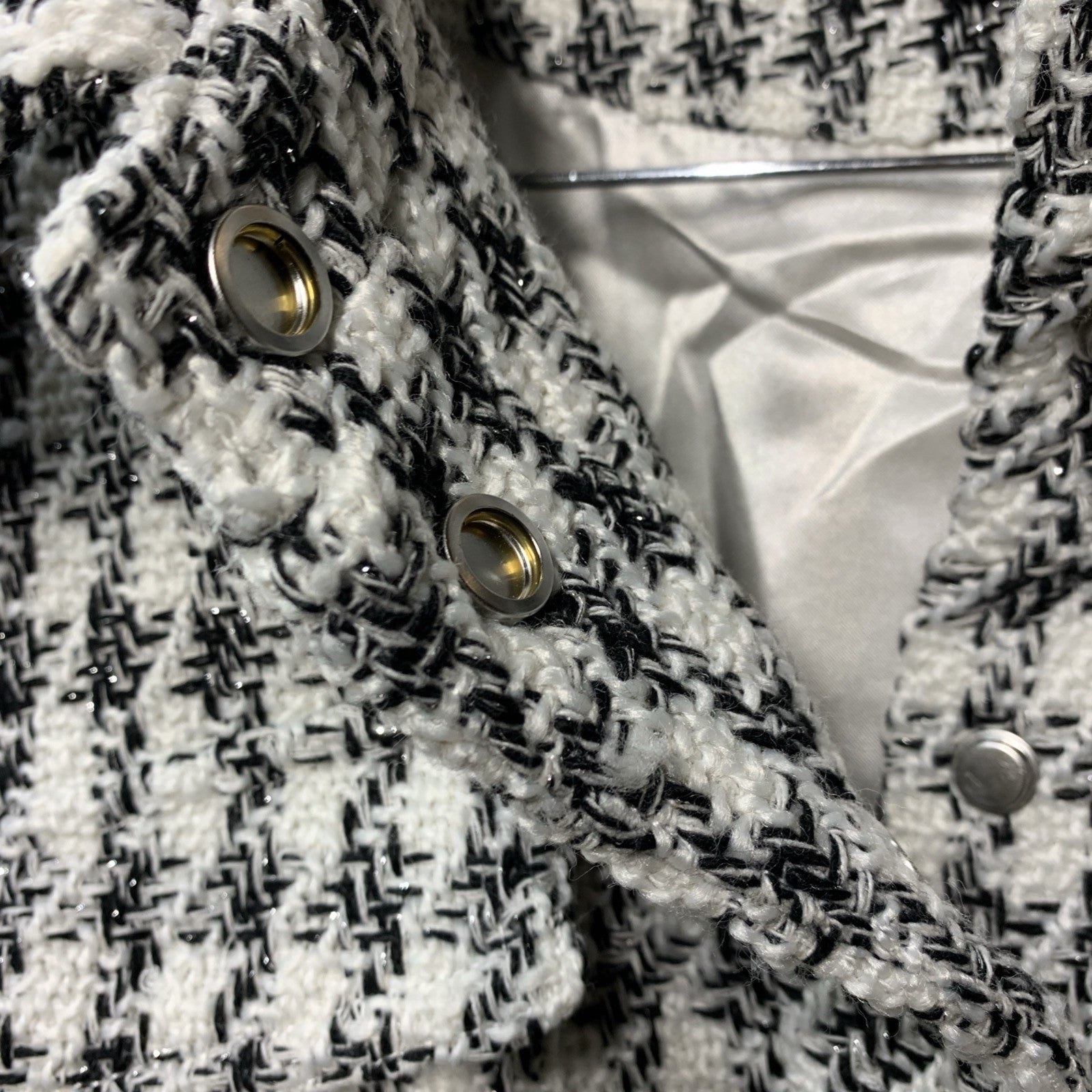 Laundry By Shelli Segal Fit and Flare Plaid Fabric Jacket (XL)