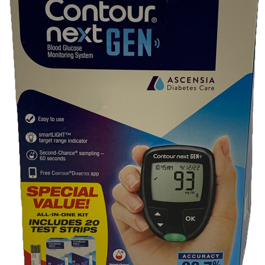 CONTOUR NEXT GEN Blood Glucose Monitoring System All-in-One Kit Portable 7383