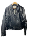 ANTHROPOLOGIE Faux Leather Moto Jacket Women's Long Sleeve with Pockets Size XL