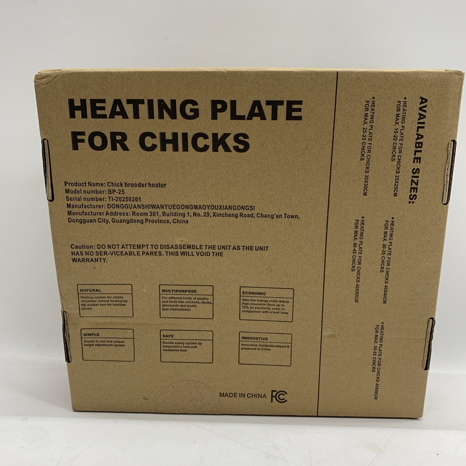 Rent a Coop Brooder Heating Plate BP-25 Black/Red for 15 Chicks 12w 10