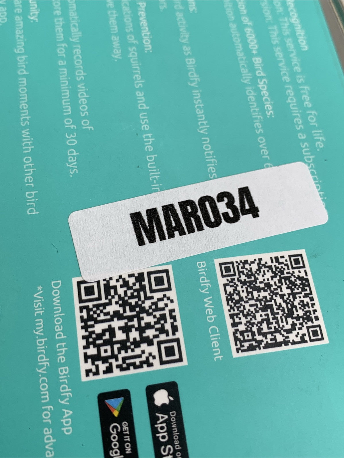 Birdfy Cam & Solar Panel for Outdoors FHD Camera Birdwatching/Security Camera