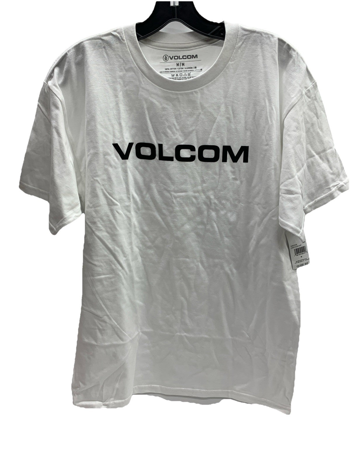 Volcom Men's Crisp Euro Short Sleeve Tee T-shirt White Medium Crew Neck A3502338