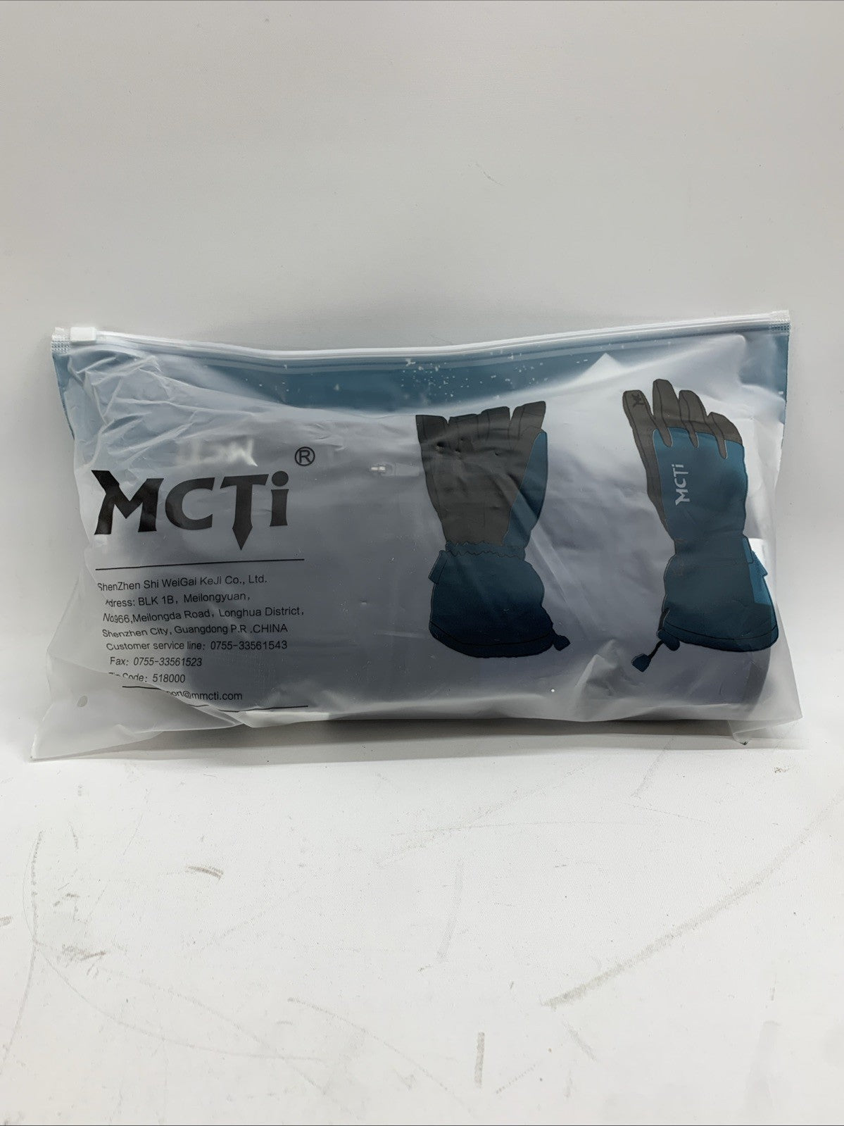 MCTi Snowboard Gloves Men's Waterproof Ski Gloves Black Blue Size XL